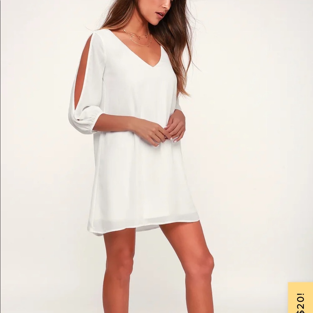Shifting Dears Ivory Long Sleeve Dress
